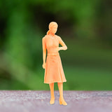 Maxbell 1:64 Model People Figure Scenes Realistic Tiny People for Decoration Diorama Dress Lady