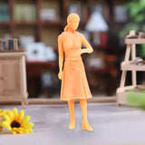 Maxbell 1:64 Model People Figure Scenes Realistic Tiny People for Decoration Diorama Dress Lady