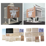 Maxbell 1/35 Scale Architecture Layouts Unassembly for Diorama Layout With Base