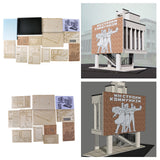 Maxbell 1/35 Scale Architecture Layouts Unassembly for Diorama Layout With Base