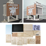 Maxbell 1/35 Scale Architecture Layouts Unassembly for Diorama Layout With Base