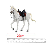 Maxbell 1/12 Scale Action Figures Figurine Mini Size Horse Figurine Ornament White