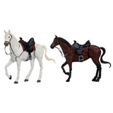Maxbell 1/12 Scale Action Figures Figurine Mini Size Horse Figurine Ornament White