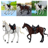 Maxbell 1/12 Scale Action Figures Figurine Mini Size Horse Figurine Ornament White