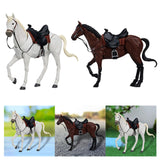 Maxbell 1/12 Scale Action Figures Figurine Mini Size Horse Figurine Ornament White