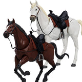 Maxbell 1/12 Scale Action Figures Figurine Mini Size Horse Figurine Ornament White