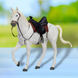 Maxbell 1/12 Scale Action Figures Figurine Mini Size Horse Figurine Ornament White