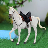 Maxbell 1/12 Scale Action Figures Figurine Mini Size Horse Figurine Ornament White
