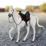 Maxbell 1/12 Scale Action Figures Figurine Mini Size Horse Figurine Ornament White