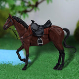 Maxbell 1/12 Scale Action Figures Figurine Mini Size Horse Figurine Ornament Brown