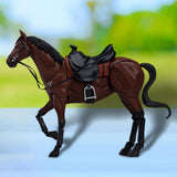 Maxbell 1/12 Scale Action Figures Figurine Mini Size Horse Figurine Ornament Brown