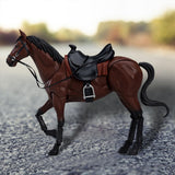 Maxbell 1/12 Scale Action Figures Figurine Mini Size Horse Figurine Ornament Brown