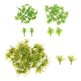 Maxbell 100Pcs Simulation Miniature Grass for Railway Miniature Scenery Garden Scene Green