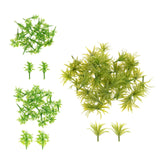 Maxbell 100Pcs Simulation Miniature Grass for Railway Miniature Scenery Garden Scene Green