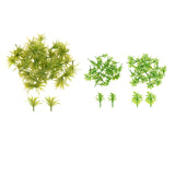 Maxbell 100Pcs Simulation Miniature Grass for Railway Miniature Scenery Garden Scene Green