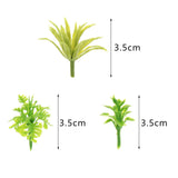 Maxbell 100Pcs Simulation Miniature Grass for Railway Miniature Scenery Garden Scene Green