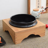 Heat Resistant Pads Wood Hot Pads Trivet for Korean Bibimbap Counter Kitchen 19cm