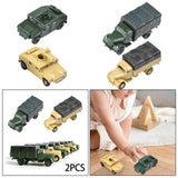 Maxbell 2 Pieces Simulation 1/72 Vehicle Model Kits for Micro Landscape Party Favors missile launch car