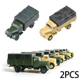 Maxbell 2 Pieces Simulation 1/72 Vehicle Model Kits for Micro Landscape Party Favors truck