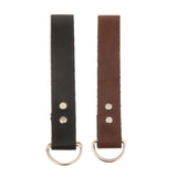 Maxbell 3xSkirt Hike Daul Rings Faux Leather Handmade Medieval Renaissance Belt Clip black