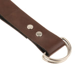 Maxbell 3xSkirt Hike Daul Rings Faux Leather Handmade Medieval Renaissance Belt Clip brown