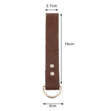 Maxbell 3xSkirt Hike Daul Rings Faux Leather Handmade Medieval Renaissance Belt Clip brown