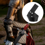 Maxbell 2xSword Frog Holster PU Leather Sword Holder for Adult Men Renaissance Cosplay Black