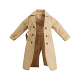 Maxbell 1/12 Men Women Trench Coat Handmade Doll Clothes for 6 inch Figures Body