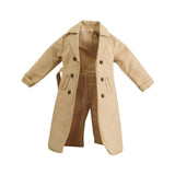 Maxbell 1/12 Men Women Trench Coat Handmade Doll Clothes for 6 inch Figures Body