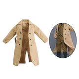 Maxbell 1/12 Men Women Trench Coat Handmade Doll Clothes for 6 inch Figures Body