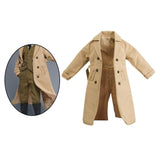 Maxbell 1/12 Men Women Trench Coat Handmade Doll Clothes for 6 inch Figures Body