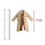 Maxbell 1/12 Men Women Trench Coat Handmade Doll Clothes for 6 inch Figures Body