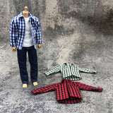 Maxbell 1/12 Scale Men Figure Clothes Trendy Outfit for 6 inch Figure Blue Long