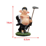 Cute Pilgrimage to The West Statue for Porch Office Decor Pig