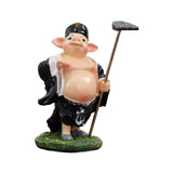 Cute Pilgrimage to The West Statue for Porch Office Decor Pig