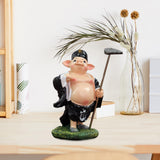 Cute Pilgrimage to The West Statue for Porch Office Decor Pig