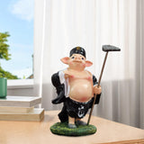 Cute Pilgrimage to The West Statue for Porch Office Decor Pig