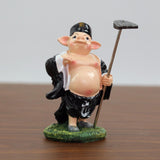 Cute Pilgrimage to The West Statue for Porch Office Decor Pig