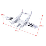 Maxbell 1:48 Scale Aircraft Model Model Airplane Kits for Bedroom Living Room Office Argent