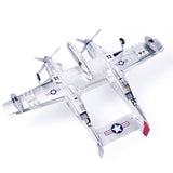 Maxbell 1:48 Scale Aircraft Model Model Airplane Kits for Bedroom Living Room Office Argent