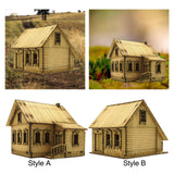 Maxbell 1/72 Wooden European House for Micro Landscape Sand Table Architecture Model Style A