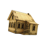 Maxbell 1/72 Wooden European House for Micro Landscape Sand Table Architecture Model Style A