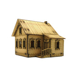 Maxbell 1/72 Wooden European House for Micro Landscape Sand Table Architecture Model Style A