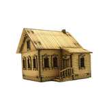 Maxbell 1/72 Wooden European House for Micro Landscape Sand Table Architecture Model Style A