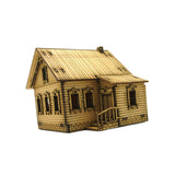 Maxbell 1/72 Wooden European House for Micro Landscape Sand Table Architecture Model Style A