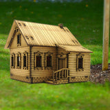 Maxbell 1/72 Wooden European House for Micro Landscape Sand Table Architecture Model Style A