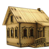 Maxbell 1/72 Wooden European House for Micro Landscape Sand Table Architecture Model Style A
