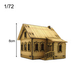 Maxbell 1/72 Wooden European House for Micro Landscape Sand Table Architecture Model Style A