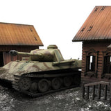 Maxbell 1/72 Wooden European House for Micro Landscape Sand Table Architecture Model Style B