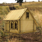Maxbell 1/72 Wooden European House for Micro Landscape Sand Table Architecture Model Style B